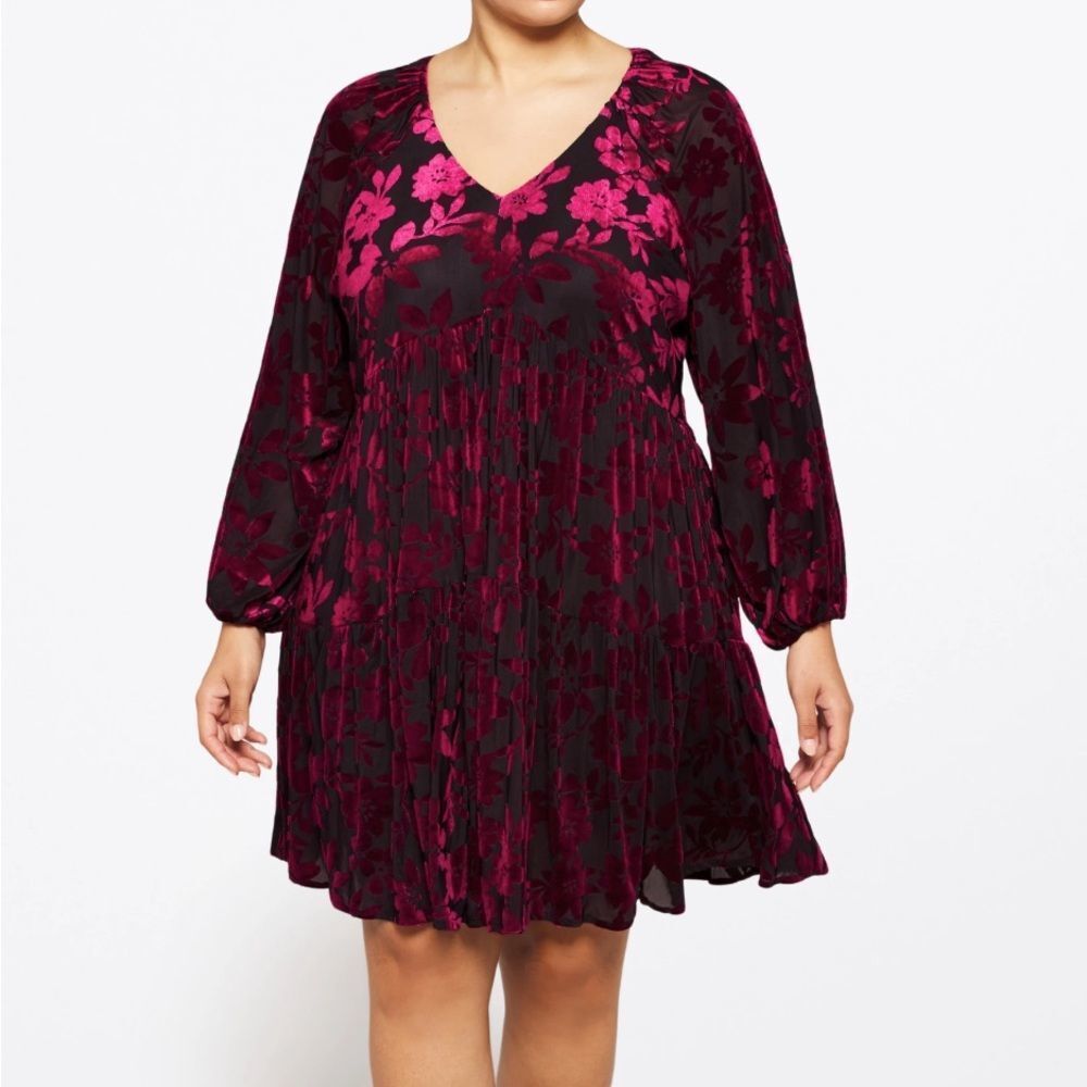 Burnt Velvet A line dress
